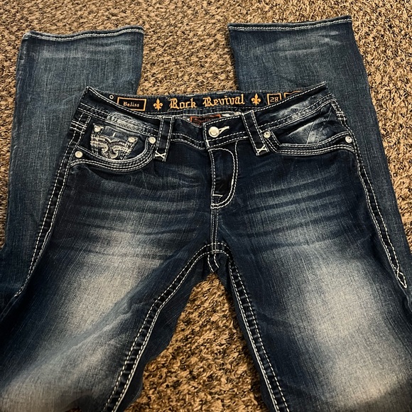 Womens Rock Revival Jeans - Beliss style. 28L bootcut - Picture 2 of 2